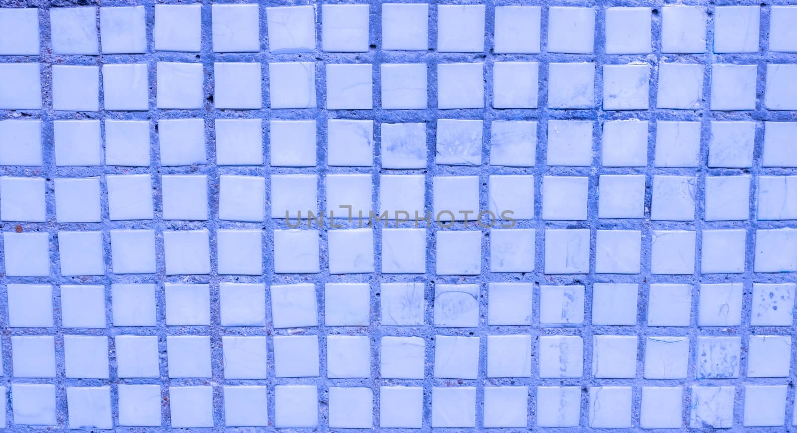 Blue Mosaic Tiles abstract background and texture.