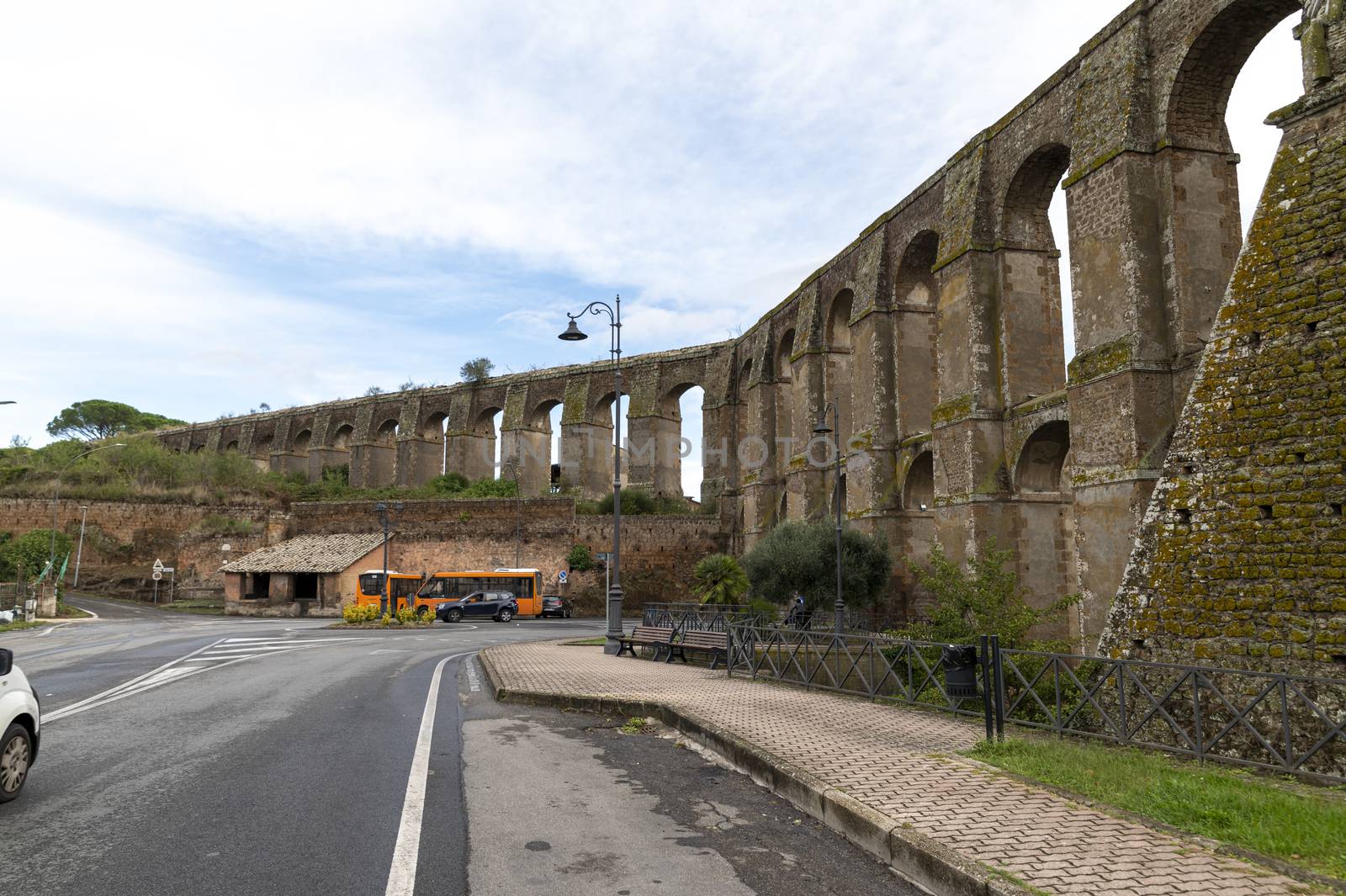 nepi,italy september 26 2020:Roman aqueduct the Bottata of the town of Nepi