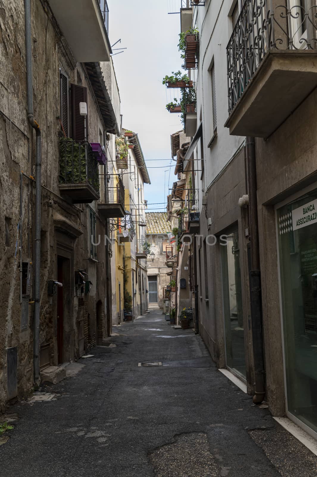 nepi,italy september 26 2020:architecture of alleys and buildings in the town of Nepi