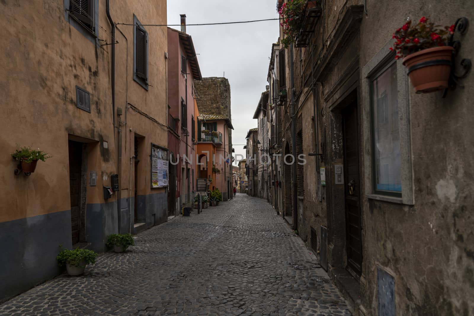 nepi,italy september 26 2020:architecture of alleys and buildings in the town of Nepi