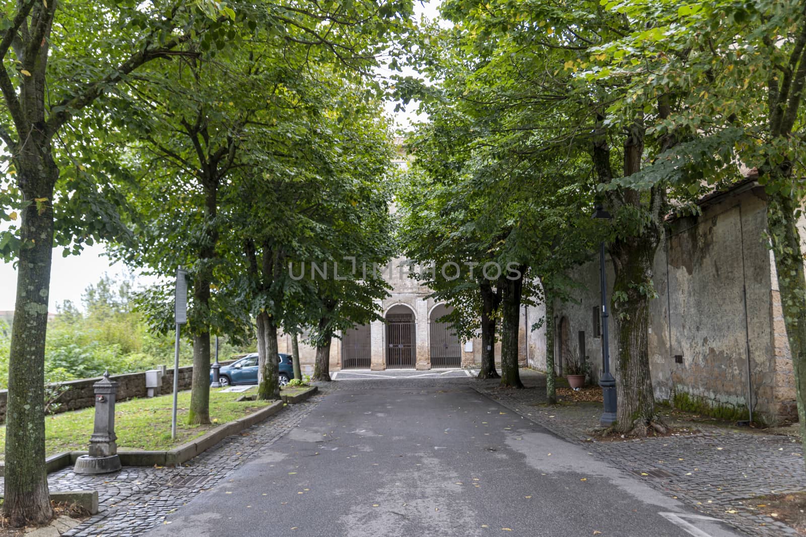 nepi,italy september 26 2020:church of san bernardo in the village of nepi