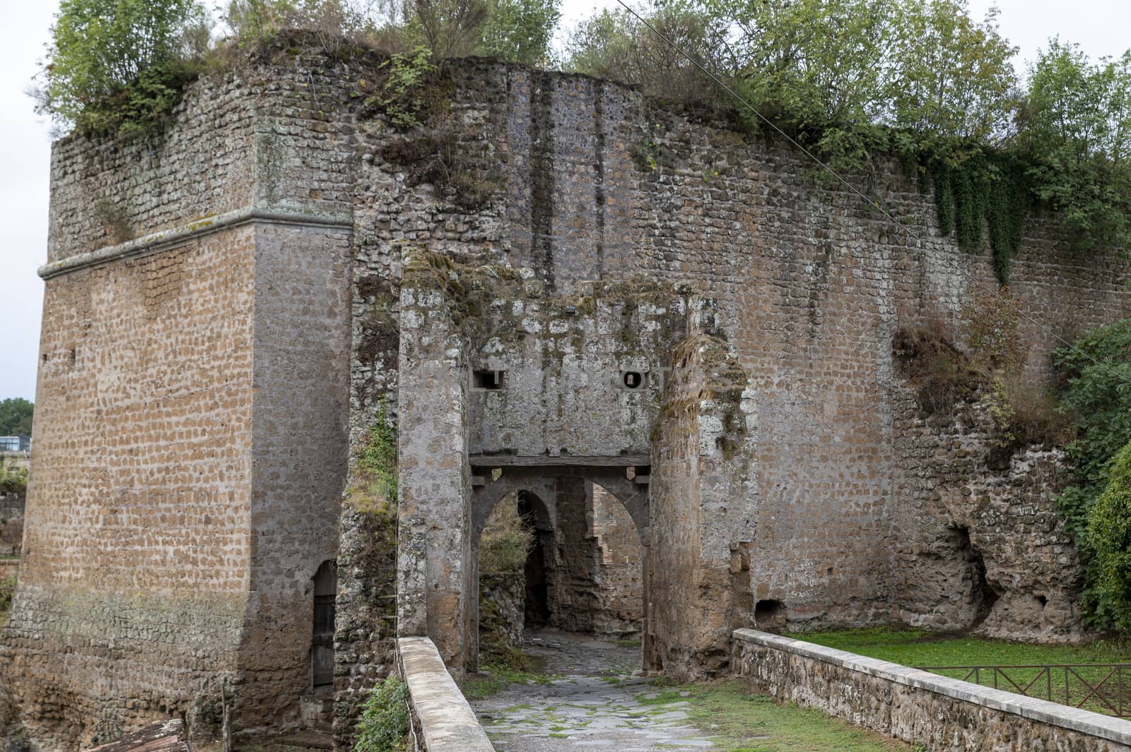 nepi,italy september 26 2020:architecture of alleys and buildings in the town of Nepi