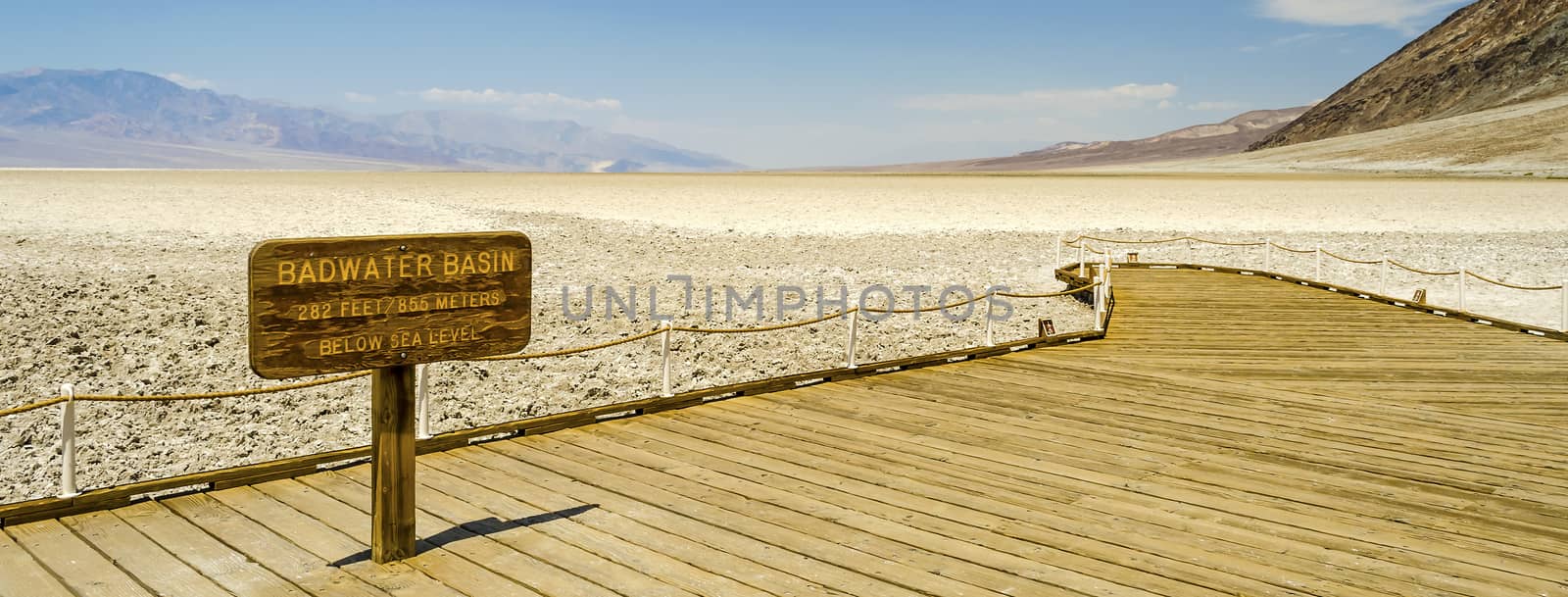 Badwater Basin, the lowest elevation point in USA, Death Valley National park in California