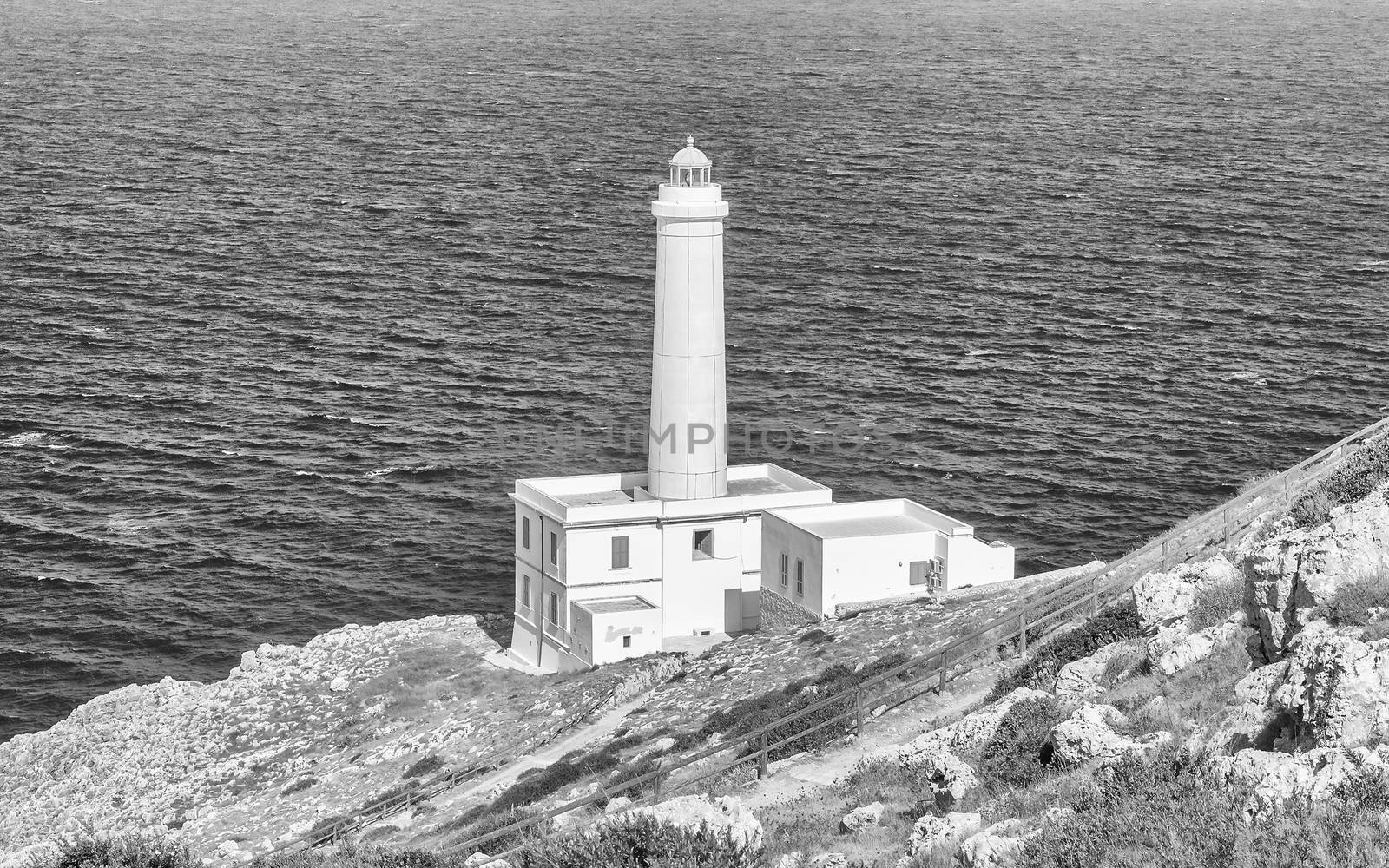 The iconic lighthouse of Capo d'Otranto in Salento, Apulia, is Italy's most easterly point