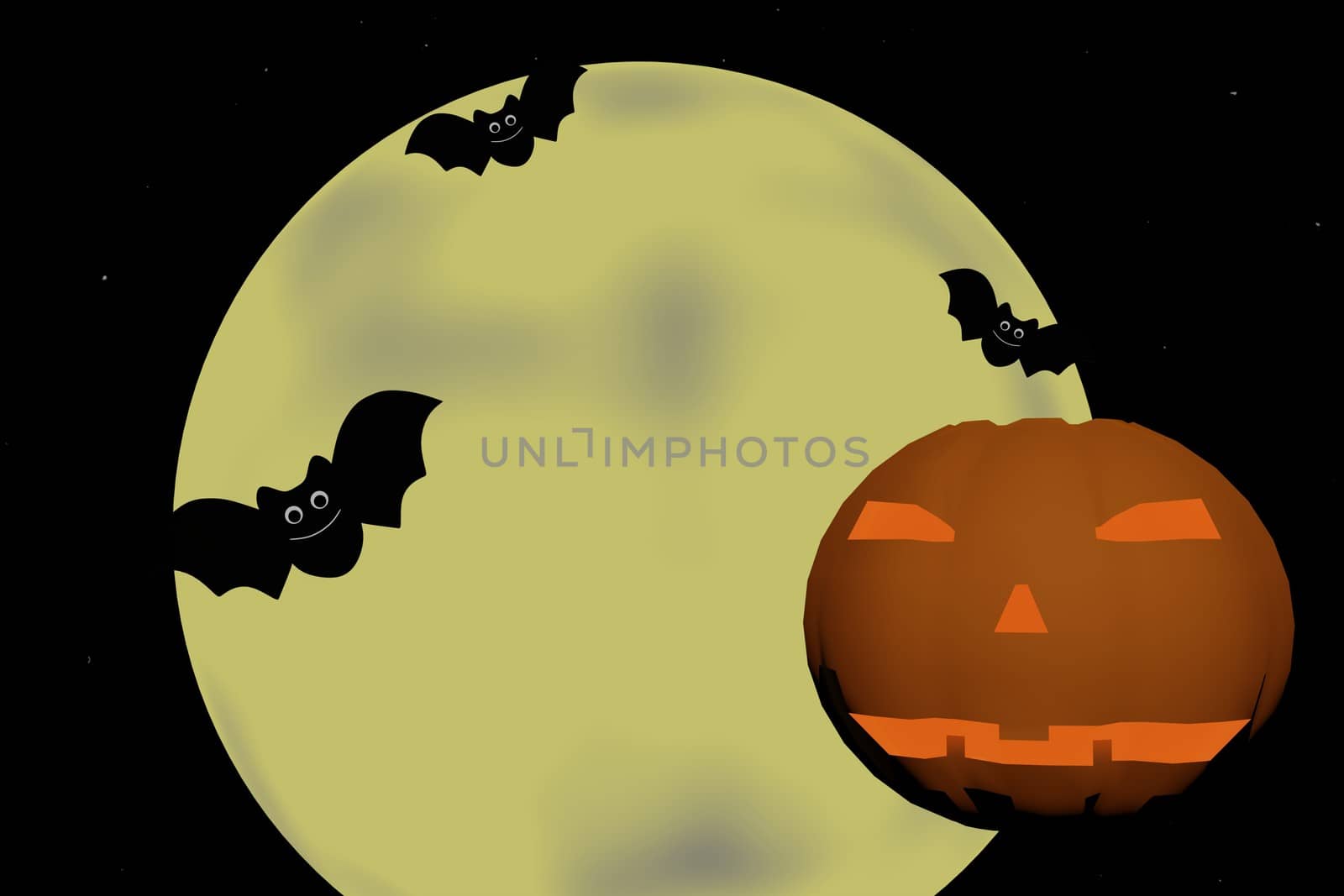 3d illustration of halloween party by giuseppe_capellupo