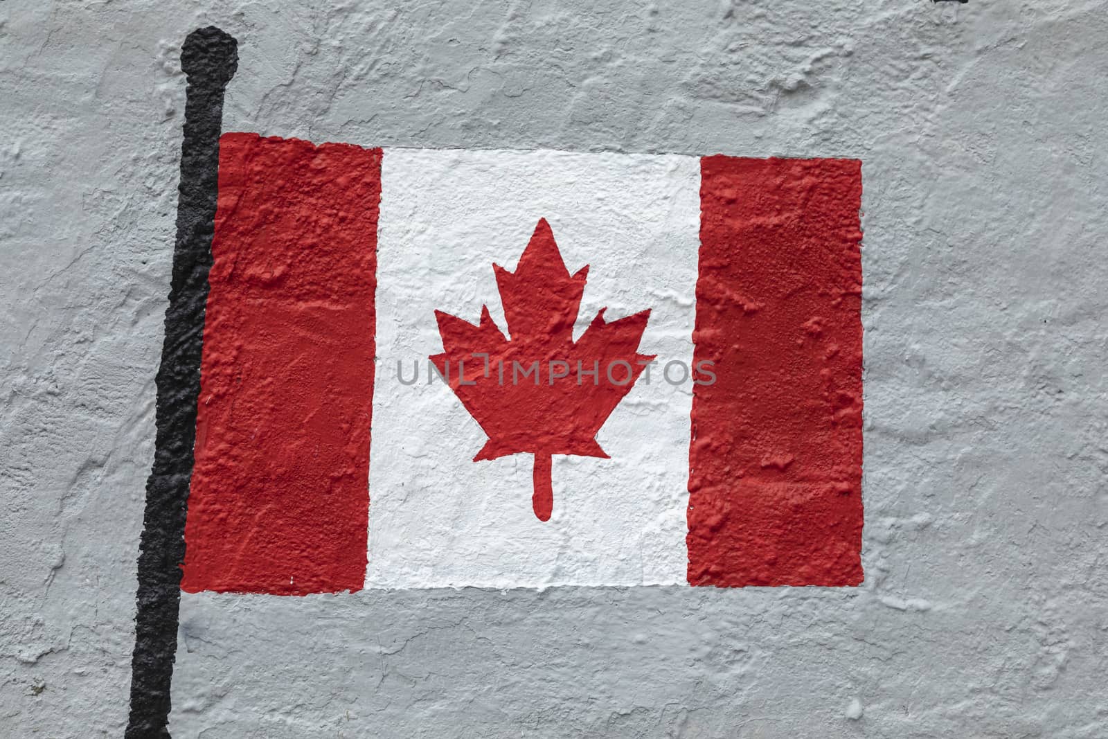 Flag of Canada, painted on a wall by alvarobueno