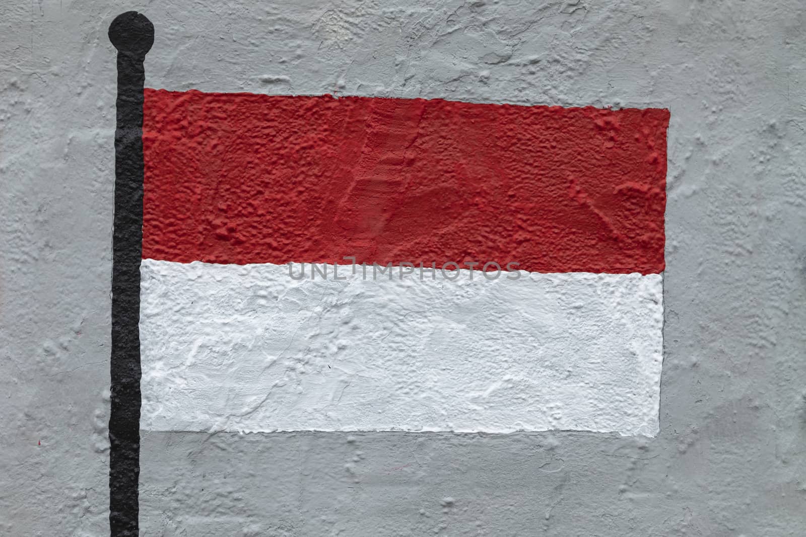 Flag of Poland, painted on a wall by alvarobueno