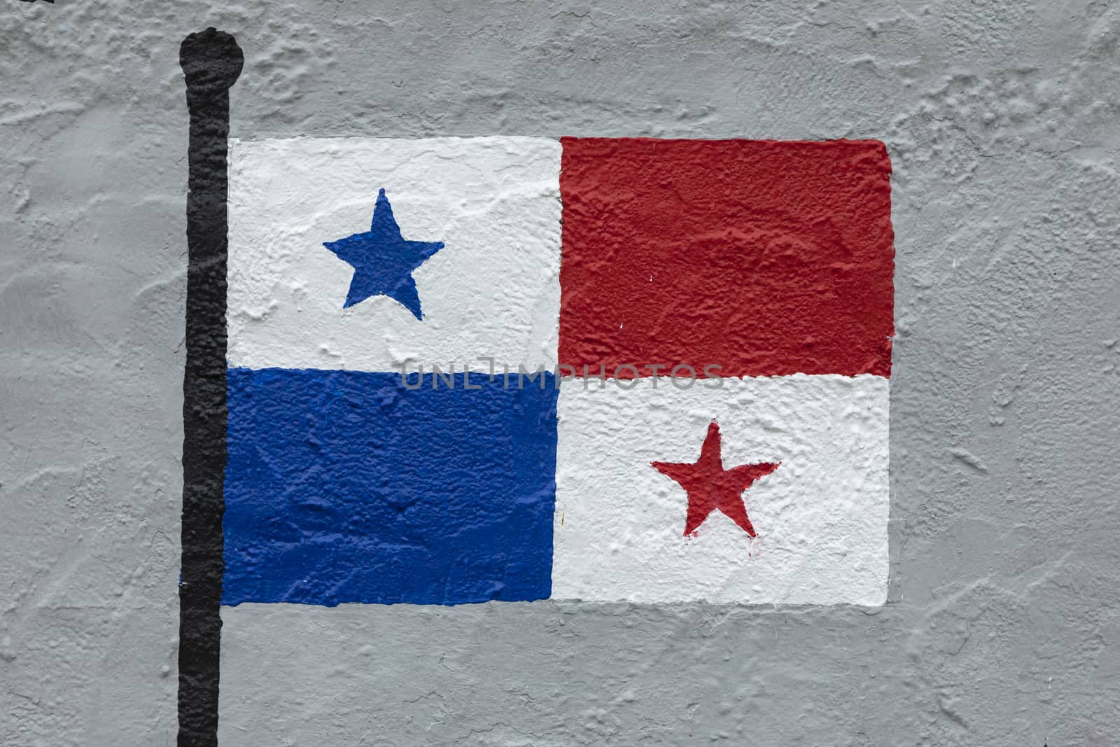 Flag of Panama, painted on a wall by alvarobueno