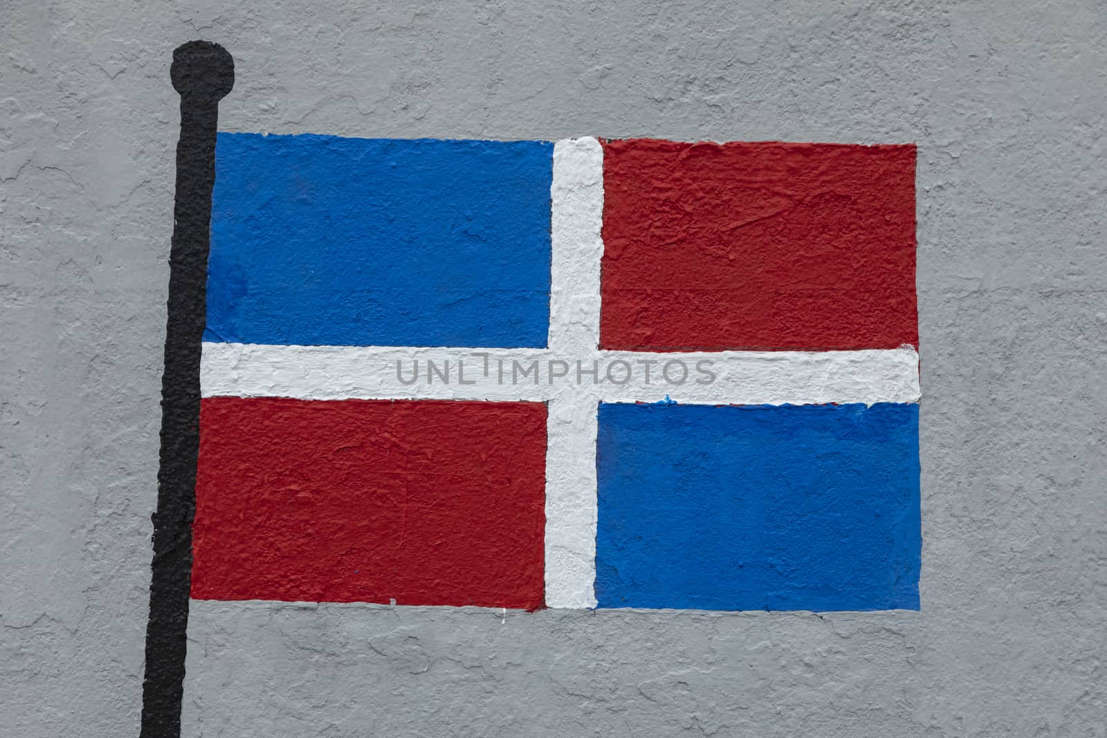 Flag of Dominican Republic, painted on a wall by alvarobueno