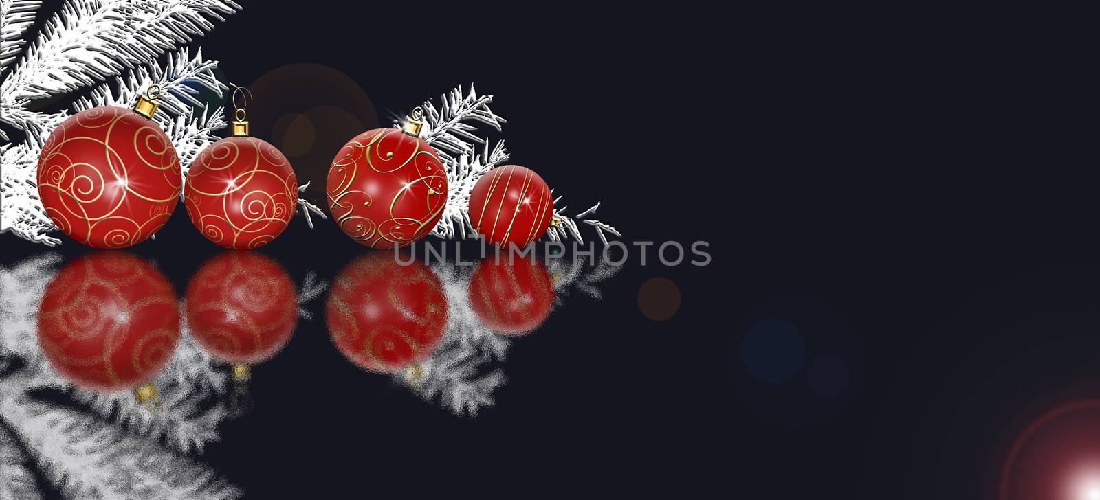 Christmas New Year background with balls by NelliPolk