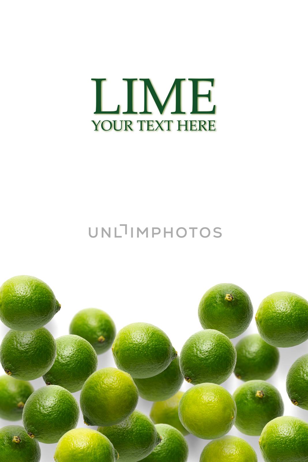 Lime Creative layout on the white background. limes Flat lay modern design template. Food concept. Lime green citrus Mockup concept.