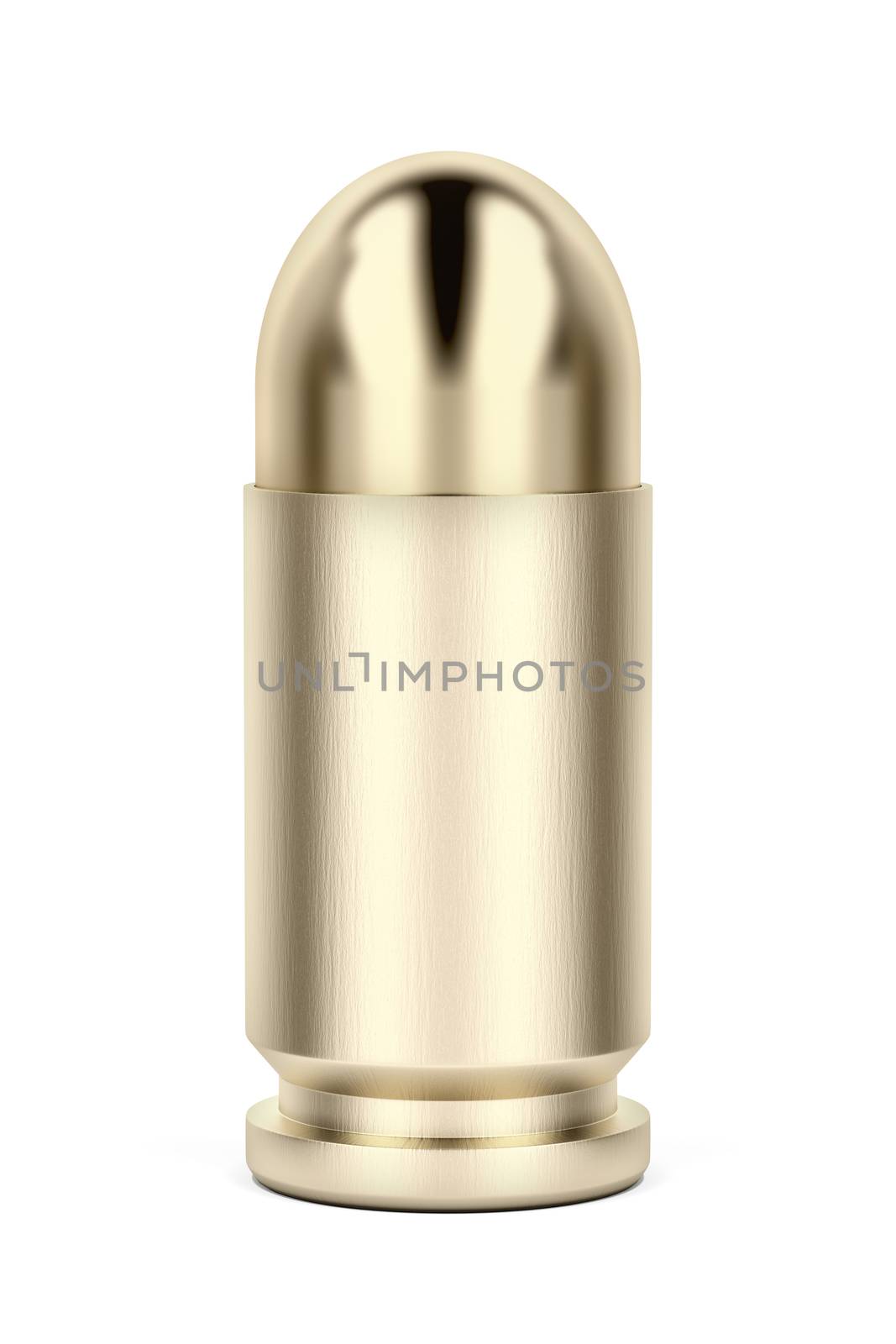 Front view of pistol bullet by magraphics