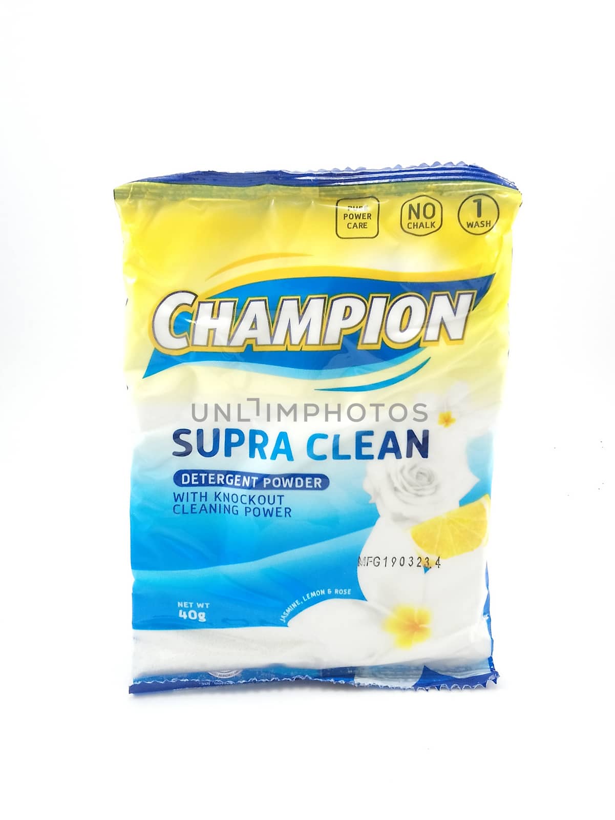 MANILA, PH - SEPT 24 - Champion supra clean detergent powder on September 24, 2020 in Manila, Philippines.