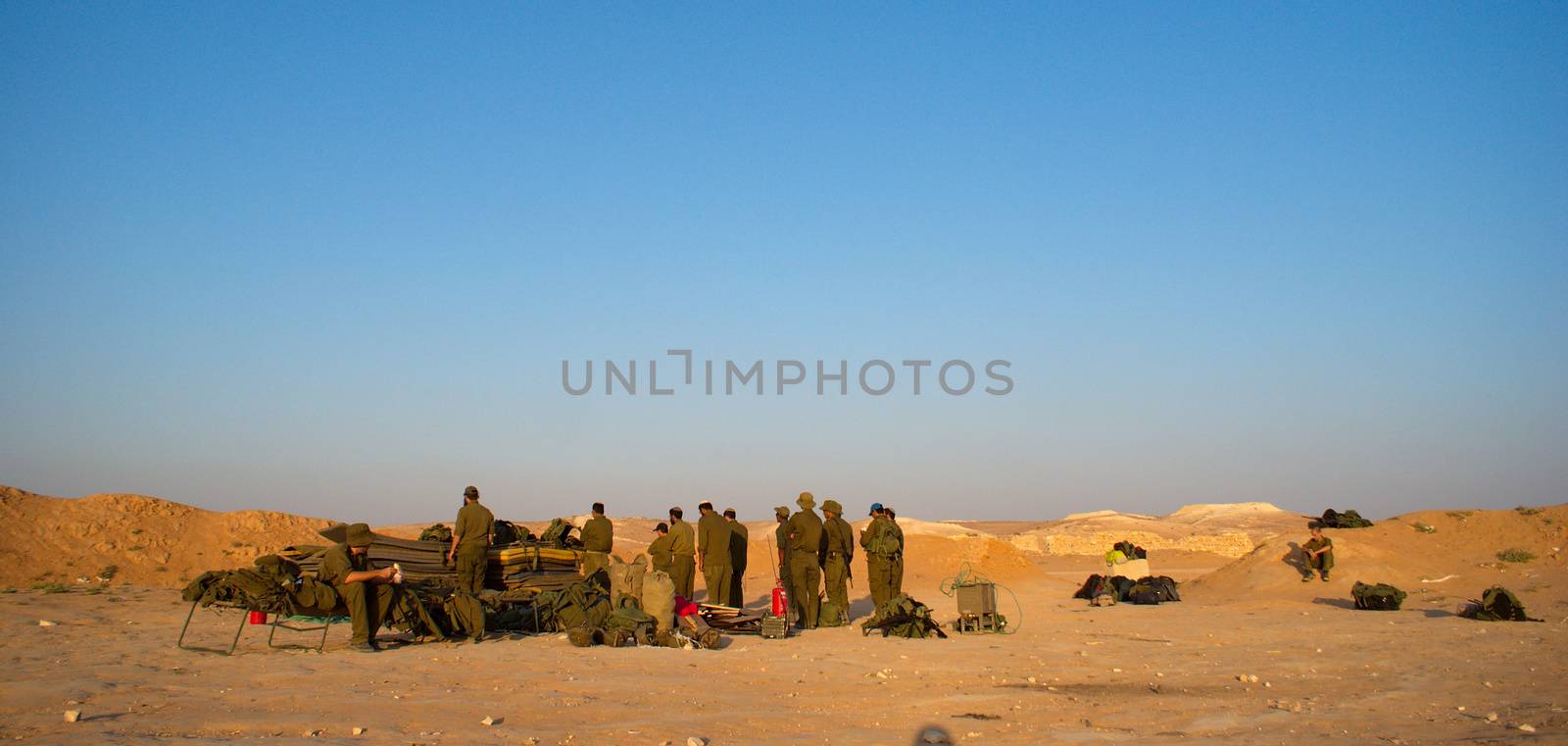 Israeli soldiers excersice in a desert by javax