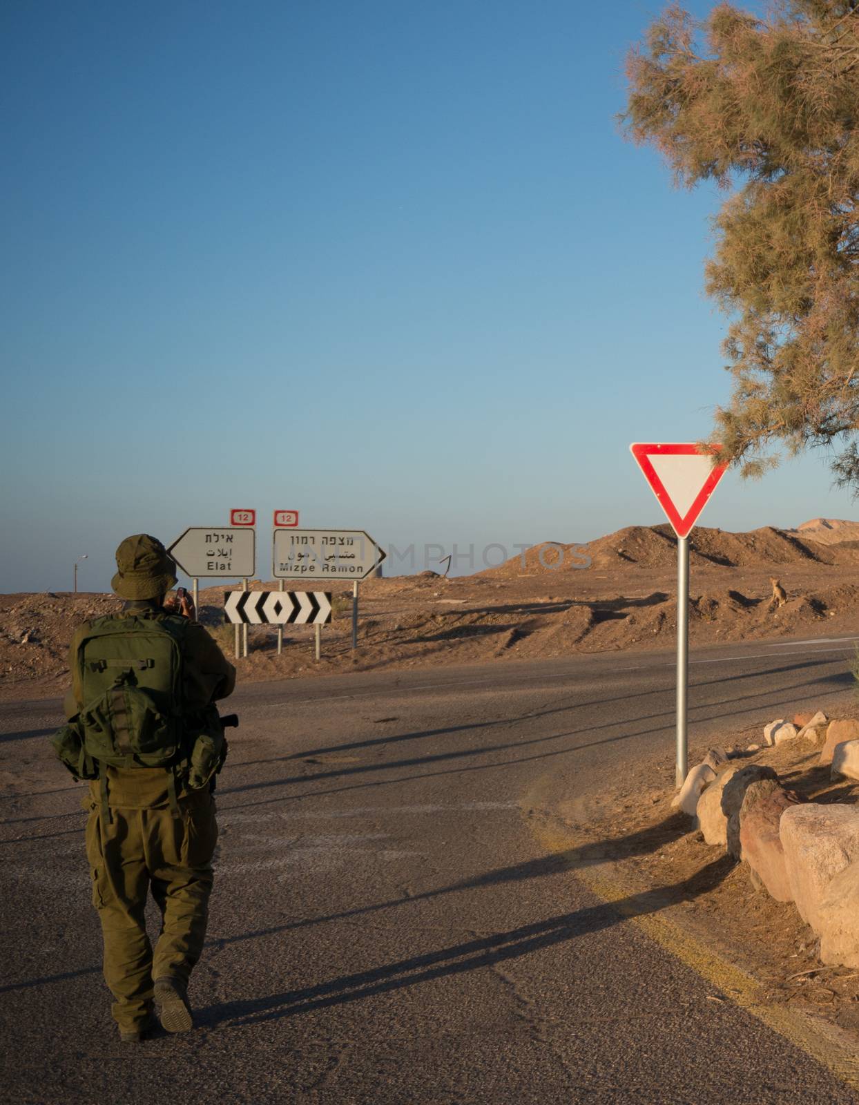 Israeli army patrol in middle east war