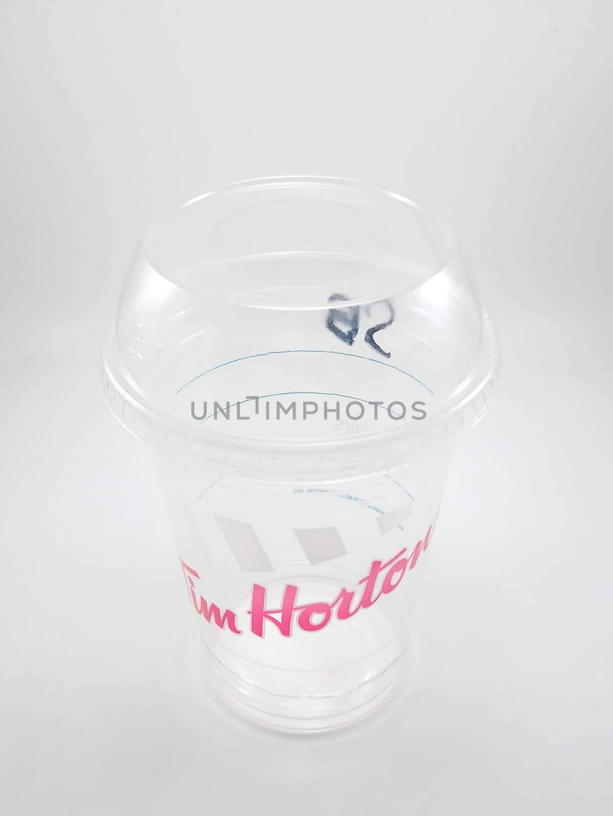 MANILA, PH - SEPT 24 - Tim hortons plastic cup on September 24, 2020 in Manila, Philippines.