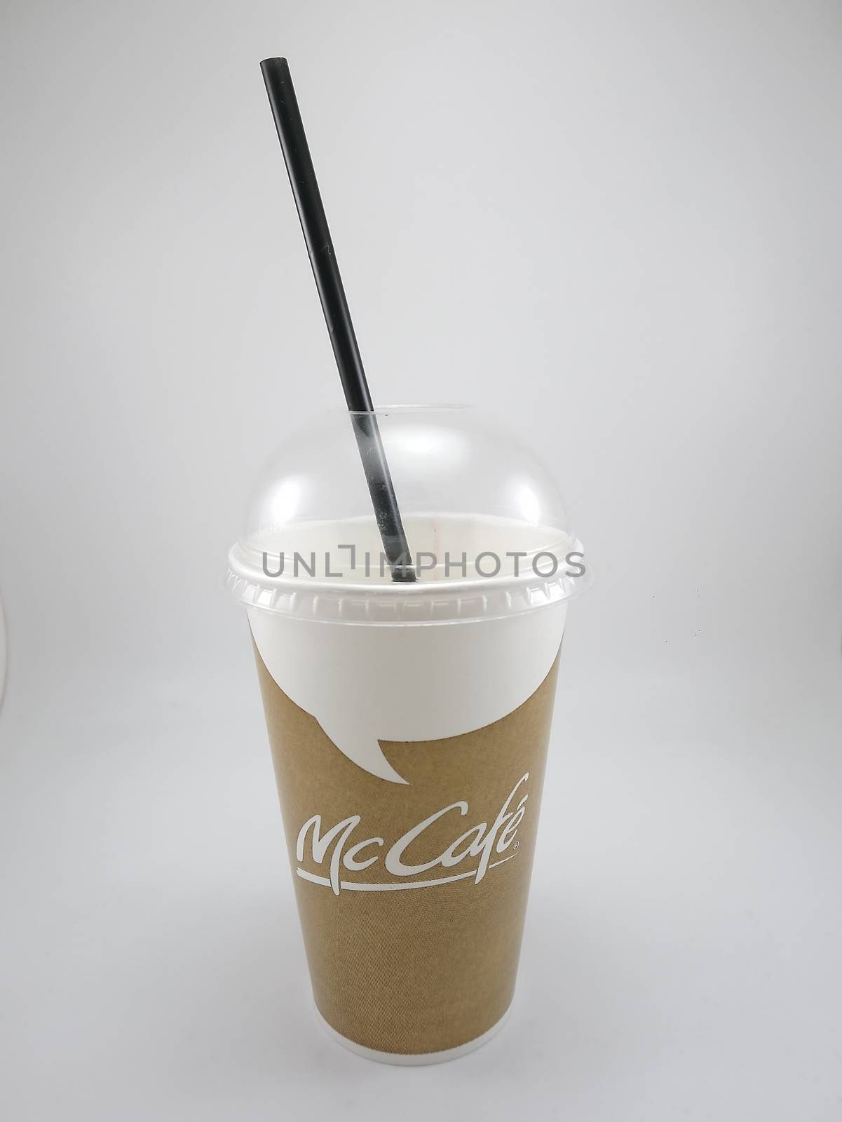 McCafe drinking cup with straw in Manila, Philippines by imwaltersy