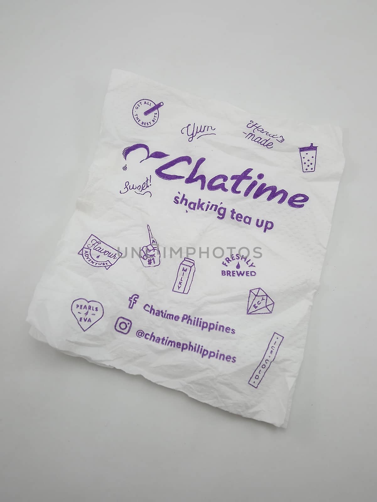 Chatime tissue paper napkin in Manila, Philippines by imwaltersy