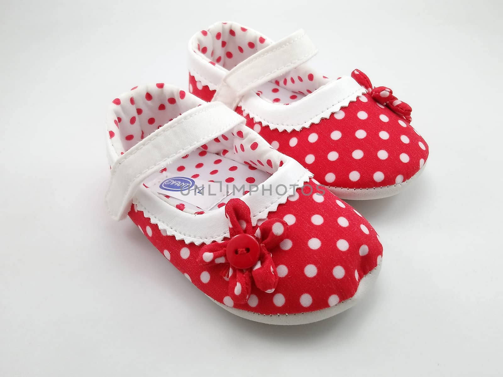 Enfant red polka dots baby shoes in Manila, Philippines by imwaltersy