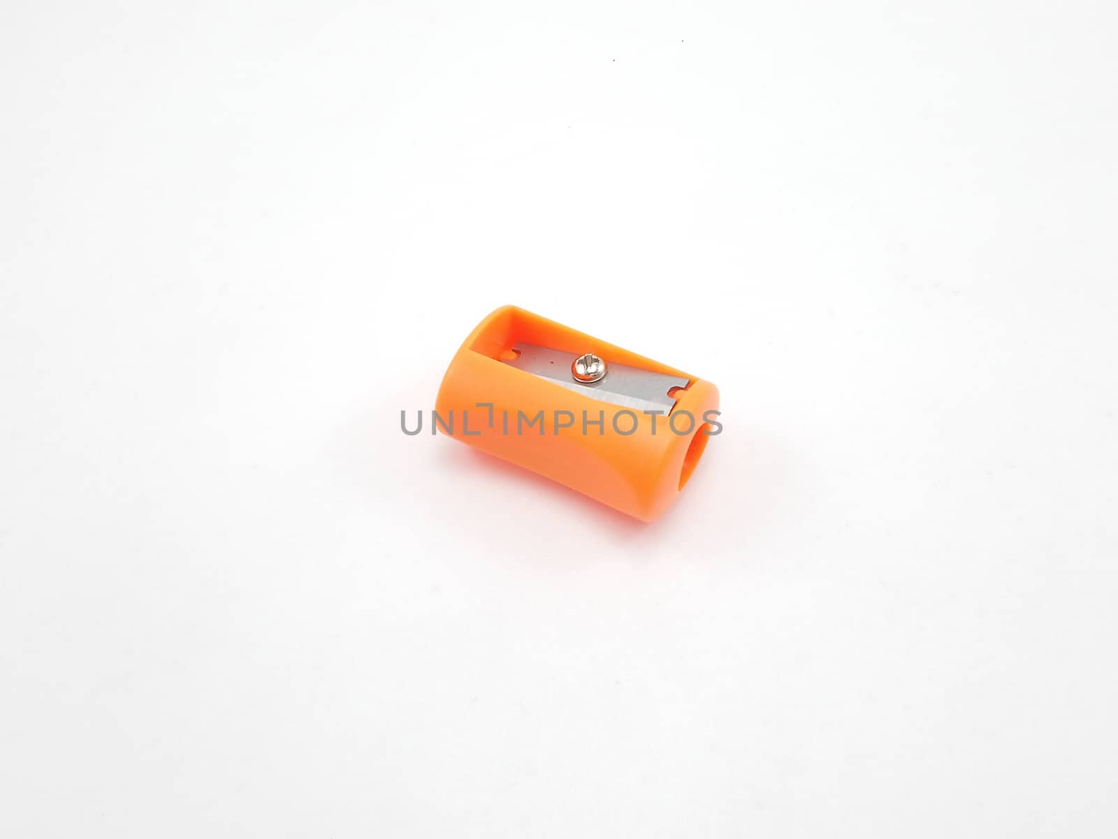 Orange manual hand operated pencil sharpener  by imwaltersy