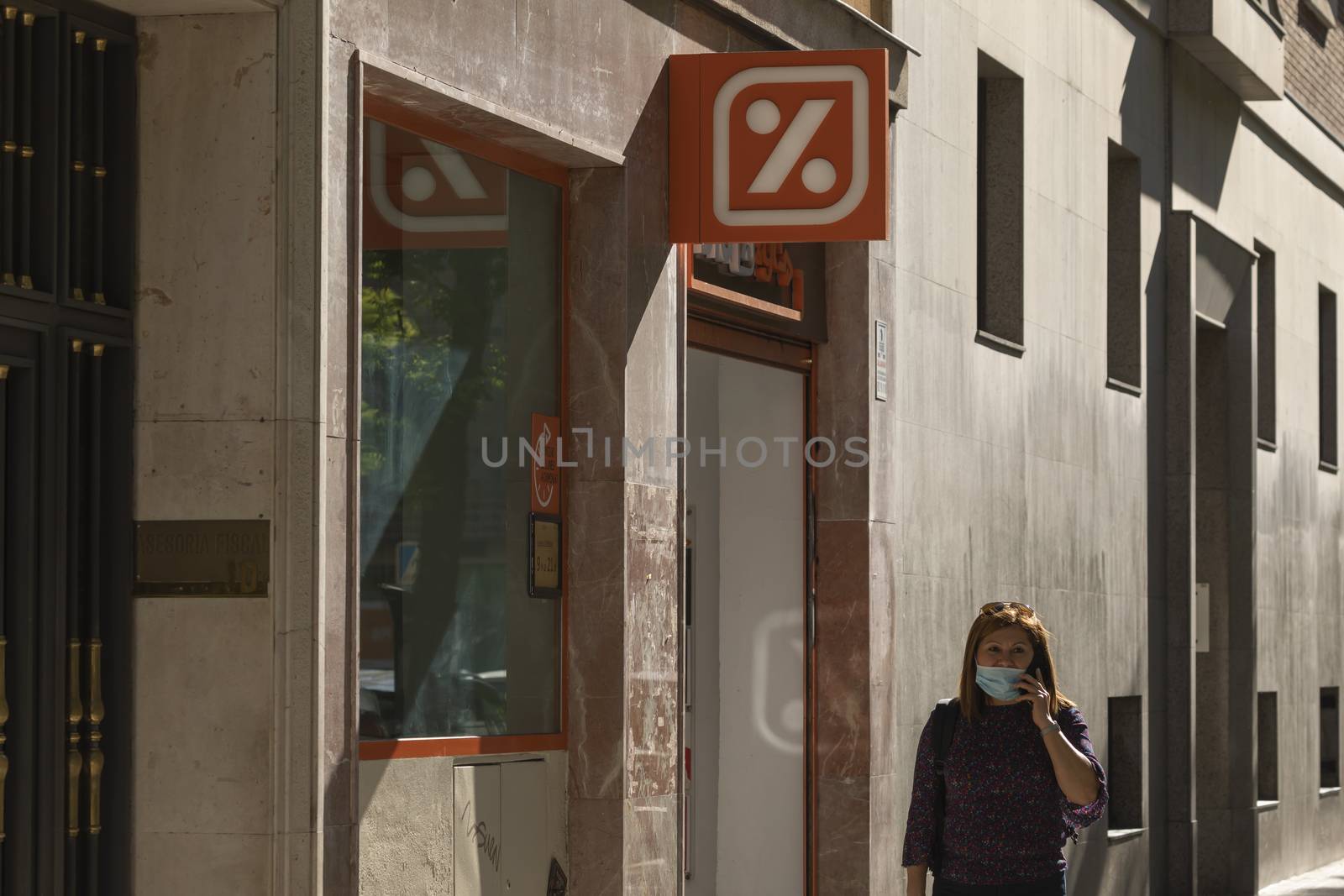 Madrid, Spain - May 18, 2020: Supermarket shop chain, Dia go, in the Retiro district.