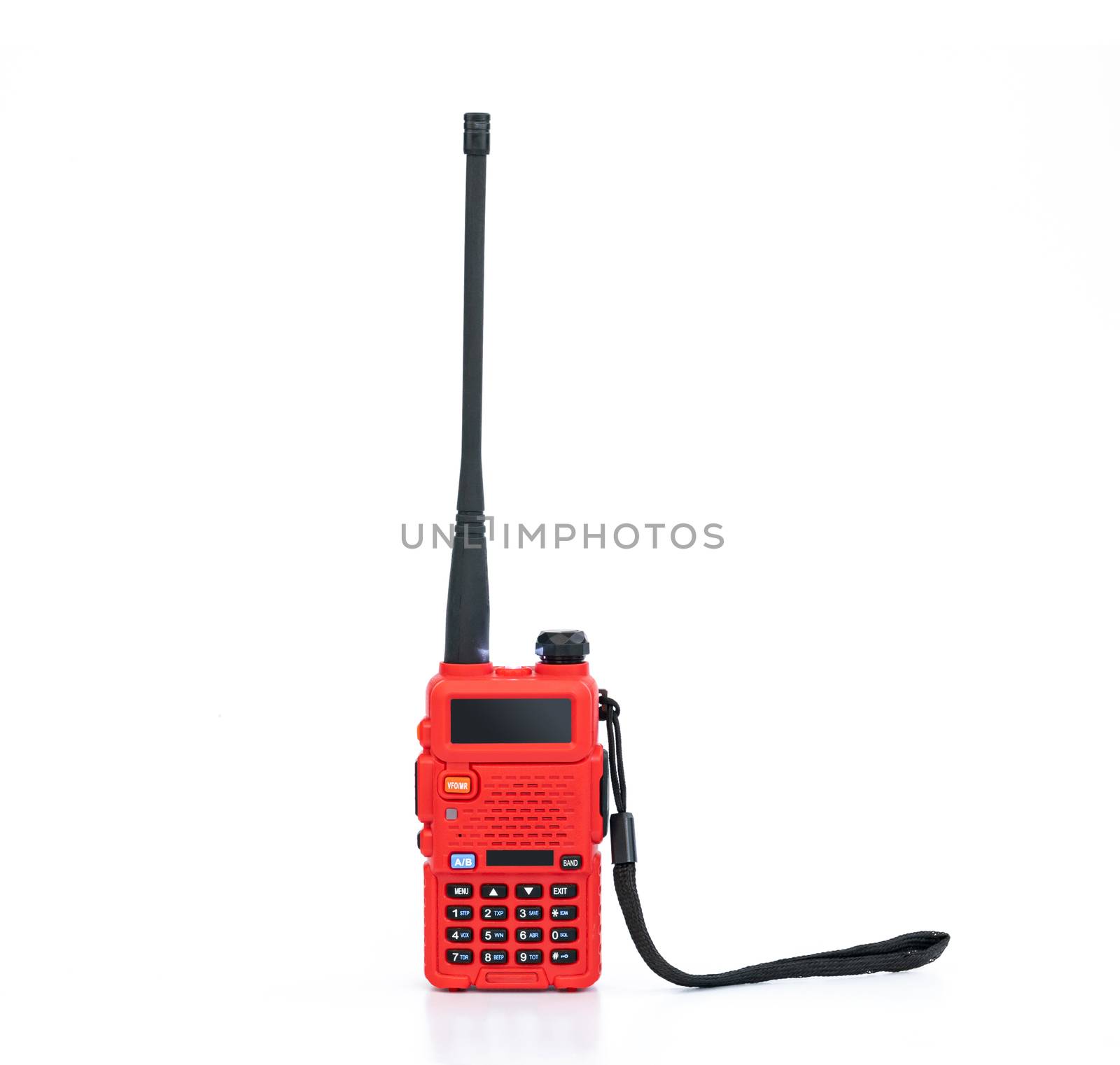 Radio communication for general use in various industries such as Security, construction and remote communications isolated on white background.