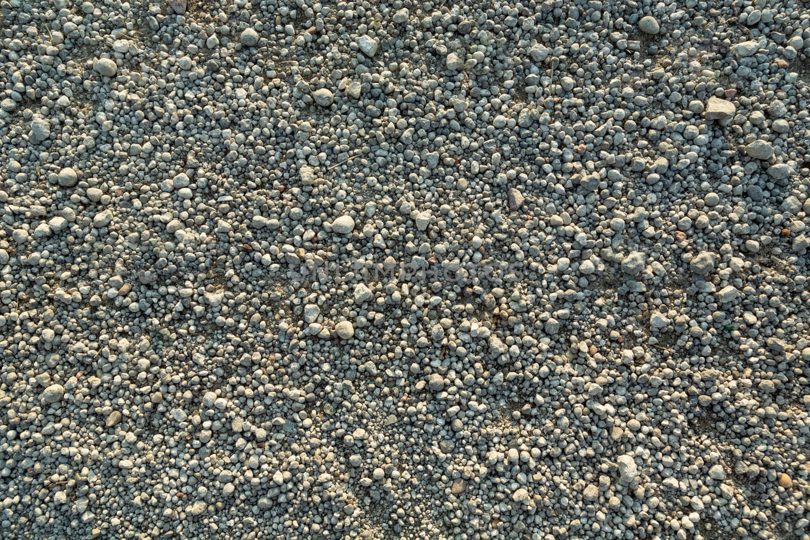 Small grey gravel stones, view from above
