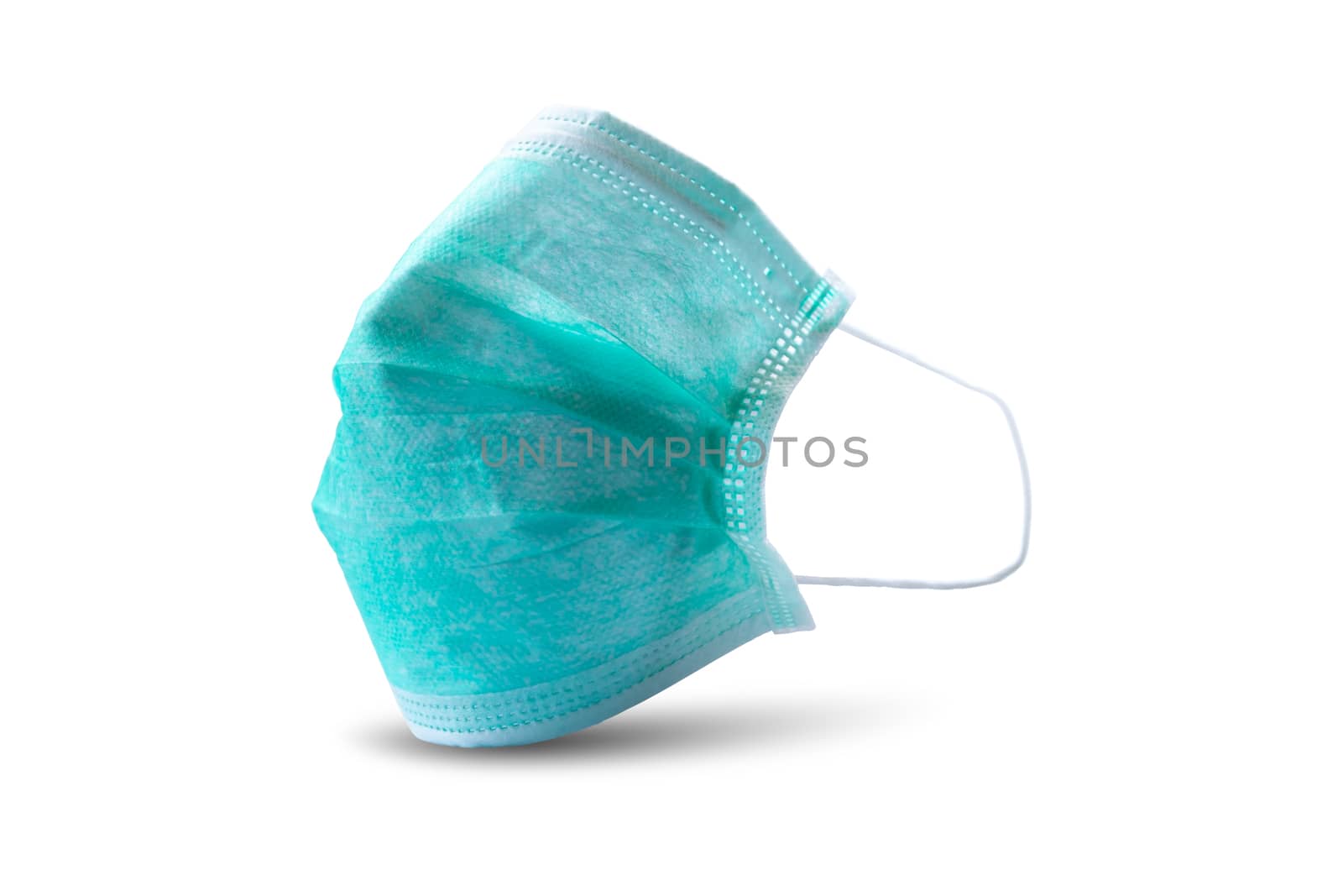 Sanitary napkin mask for preventing spreading and respiratory infections isolated on white background, Stop Coronavirus Covid-19 concept.