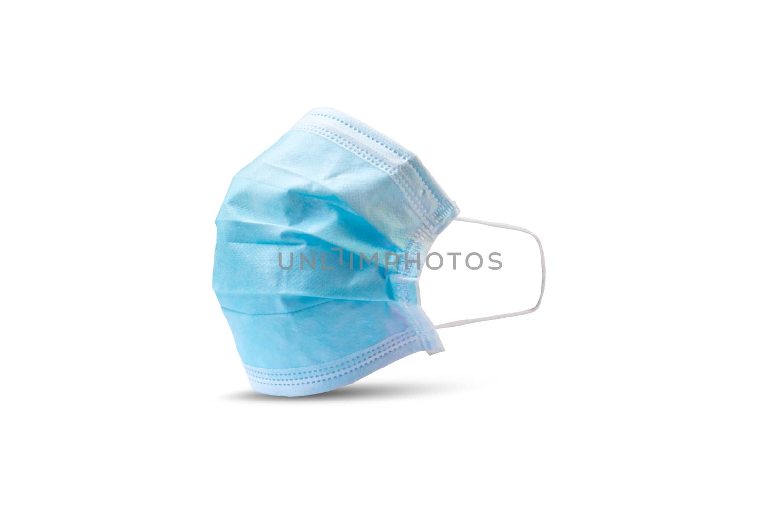 Sanitary napkin mask for preventing spreading and respiratory infections isolated on white background, Stop Coronavirus Covid-19 concept.