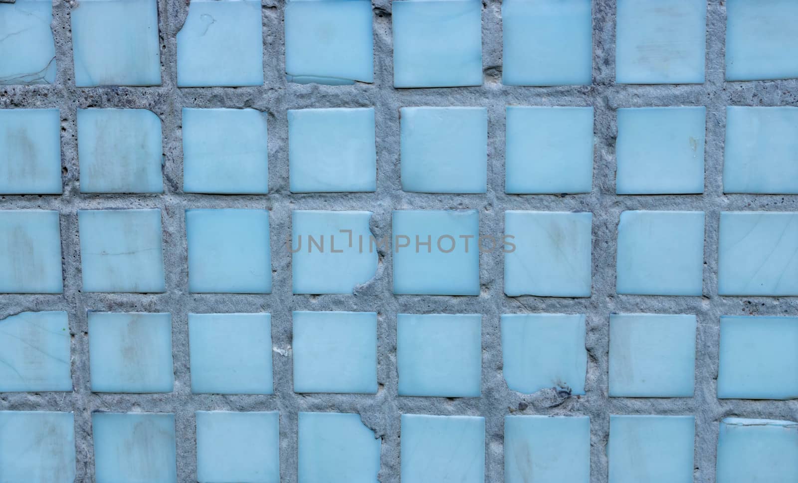 Blue Mosaic Tiles abstract background and texture.