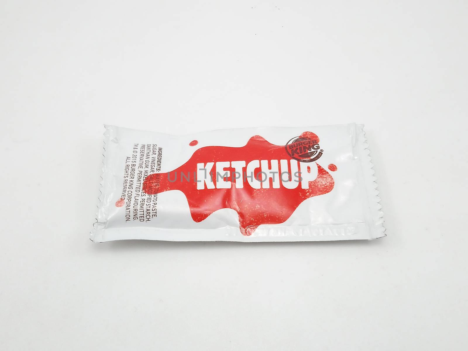 MANILA, PH - SEPT 24 - Burger King ketchup on September 24, 2020 in Manila, Philippines.