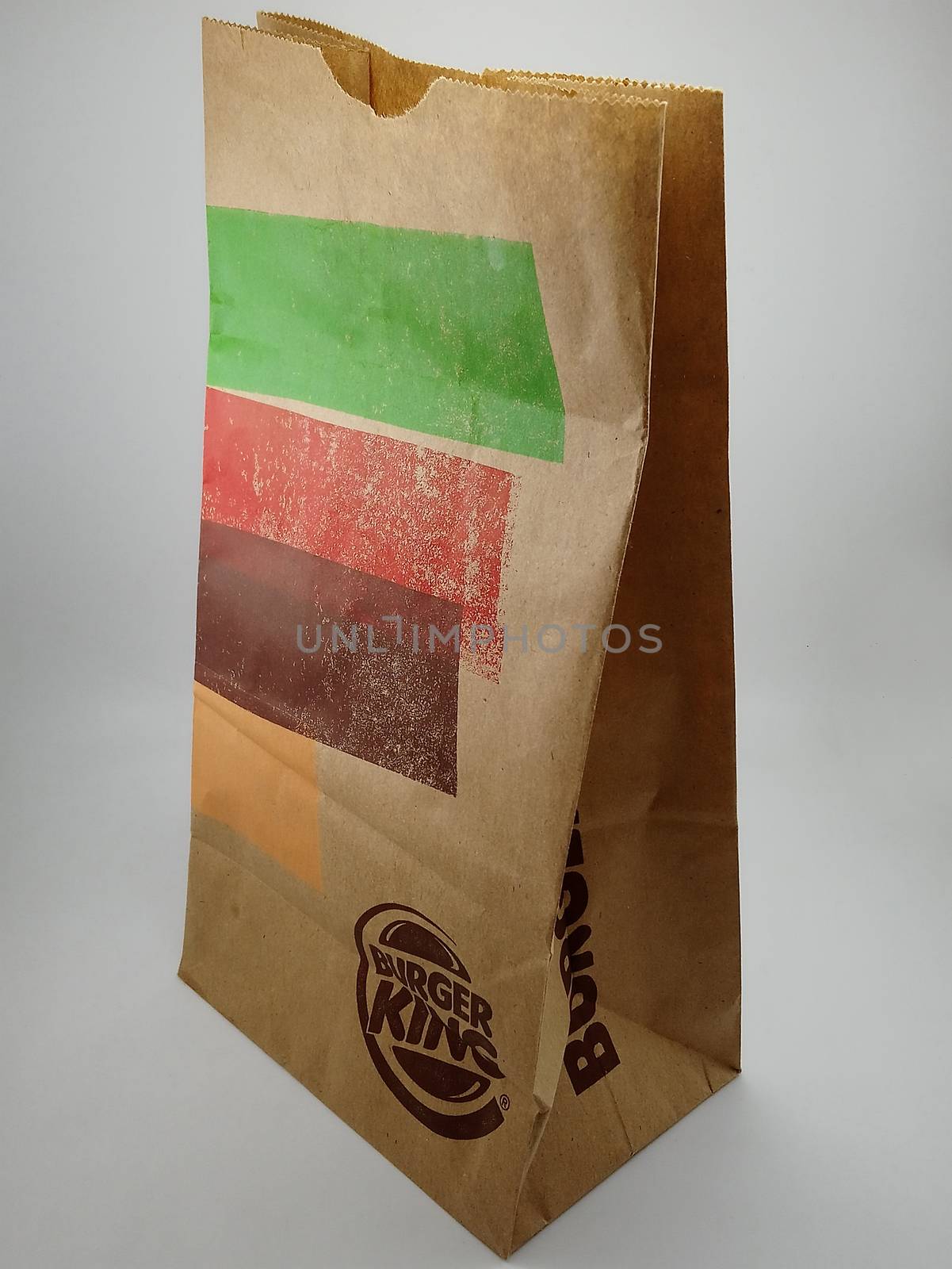 MANILA, PH - SEPT 24 - Burger King brown paper bag on September 24, 2020 in Manila, Philippines.