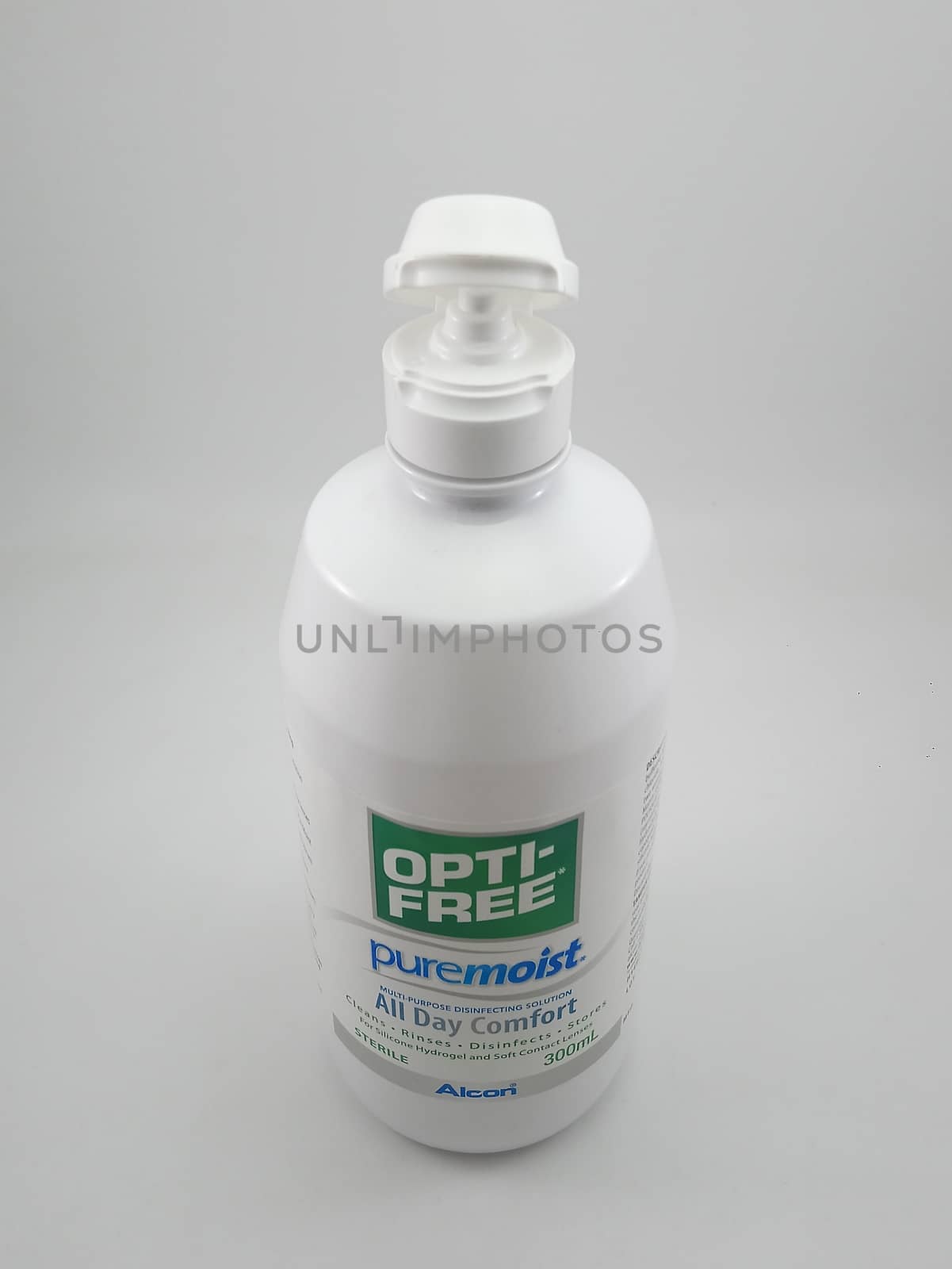 MANILA, PH - SEPT 24 - Optifree pure moist multi purpose disinfecting solution for contact lens on September 24, 2020 in Manila, Philippines.