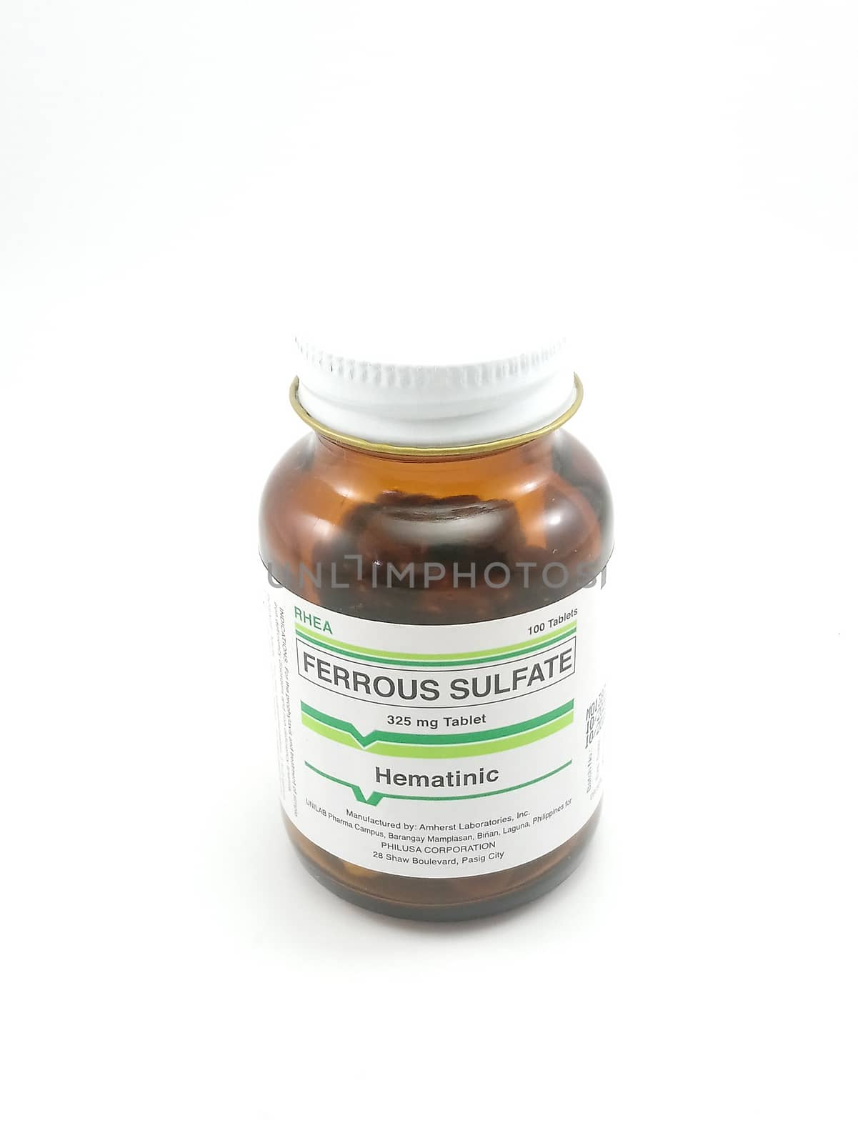 MANILA, PH - SEPT 24 - Rhea Ferrous sulfate hermatinic on September 24, 2020 in Manila, Philippines.