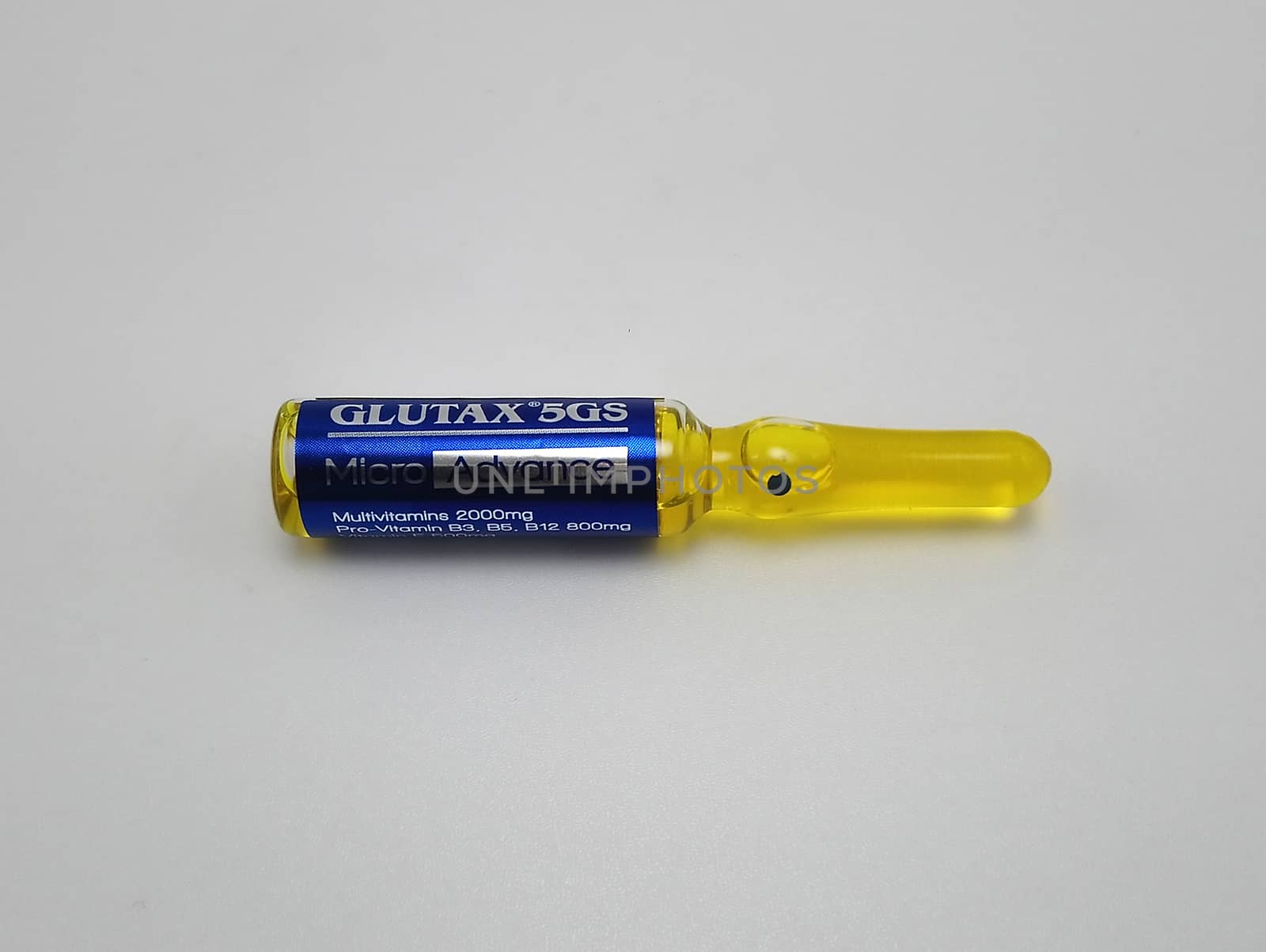 MANILA, PH - SEPT 25 - Glutax 5gs micro advance vial on September 25, 2020 in Manila, Philippines.