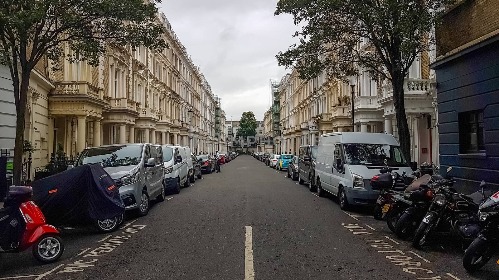 London, UK - July 8, 2020: View of a street in central London by DamantisZ