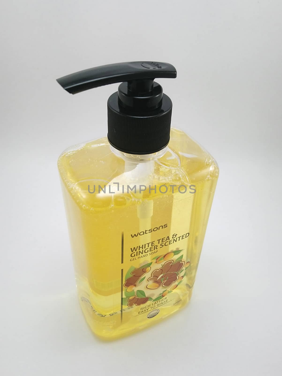 MANILA, PH - SEPT 25 - Watsons white tea and ginger scented gel liquid hand soap on September 25, 2020 in Manila, Philippines.