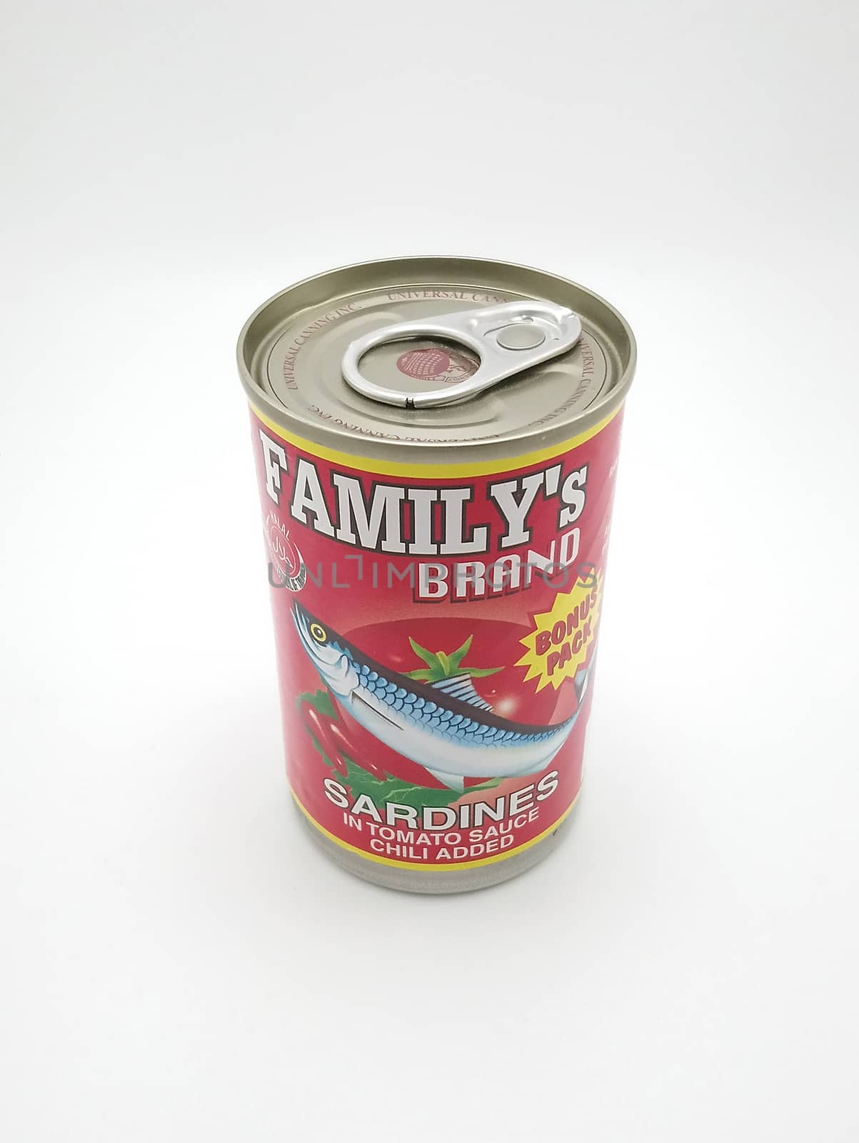 Familys brand sardines in tomato sauce with chili in Manila, Phi by imwaltersy