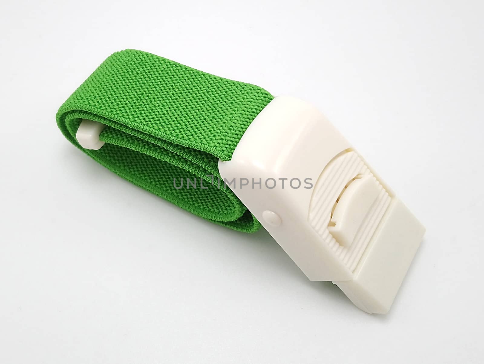 Green adjustable and stretchable fabric belt use to fasten thing by imwaltersy