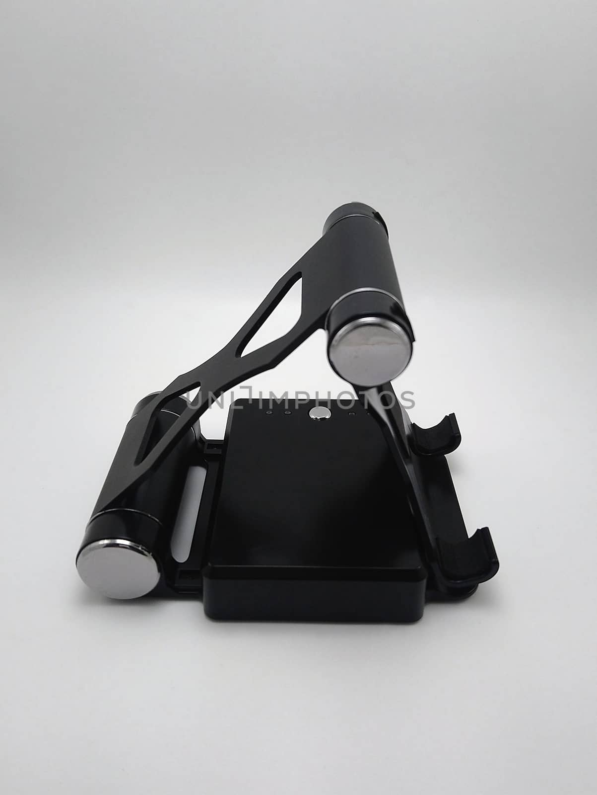 Foldable inclined stand powerbank charger use to charge low to empty battery of smartphone