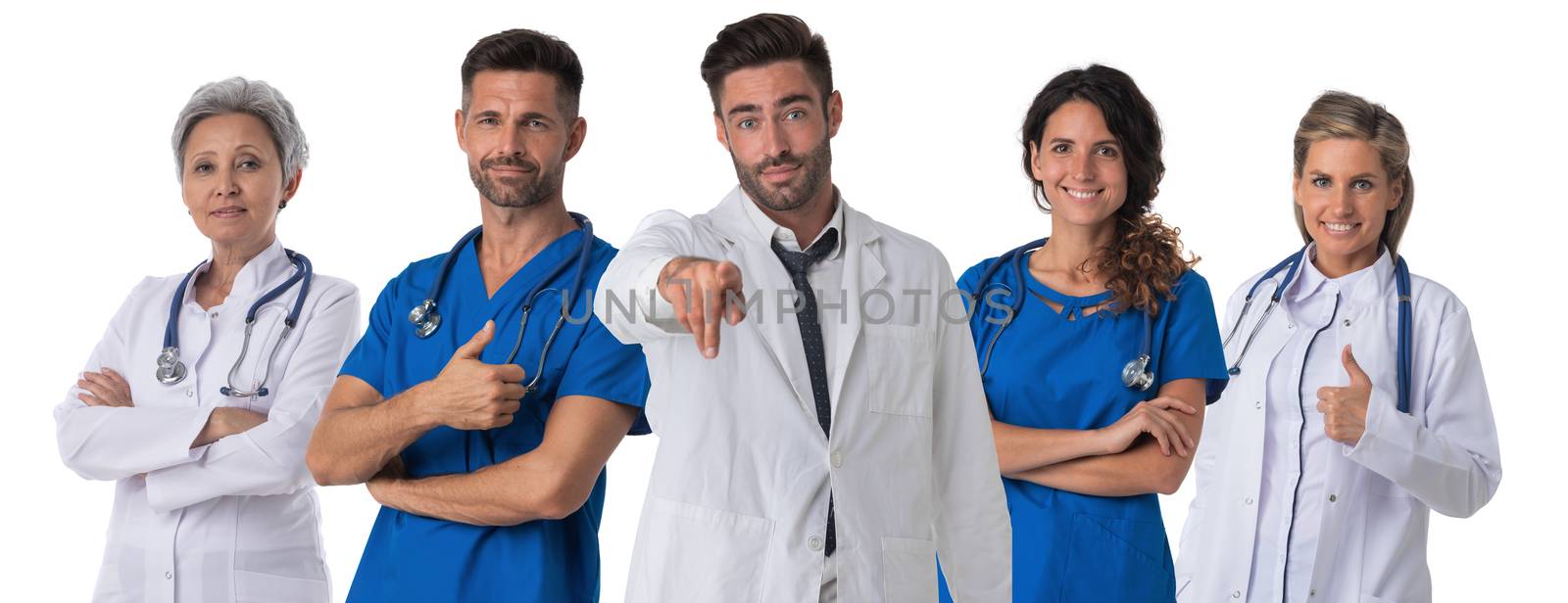 Medical doctors group isolated by ALotOfPeople