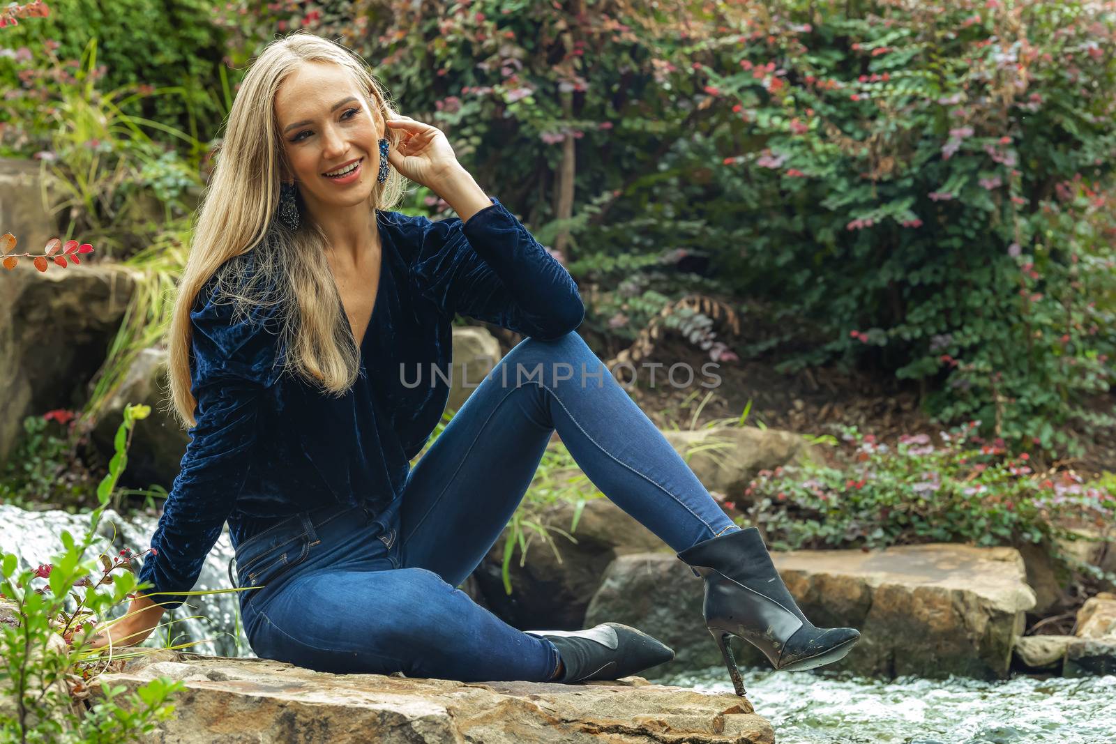 A Lovely Blonde Model Poses In Her Beautiful Fall Clothing by actionsports