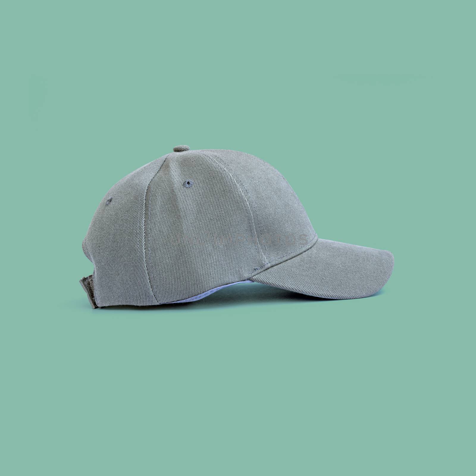 Fashion and sports grey cap isolated on beautiful pastel color background, with clipping path.