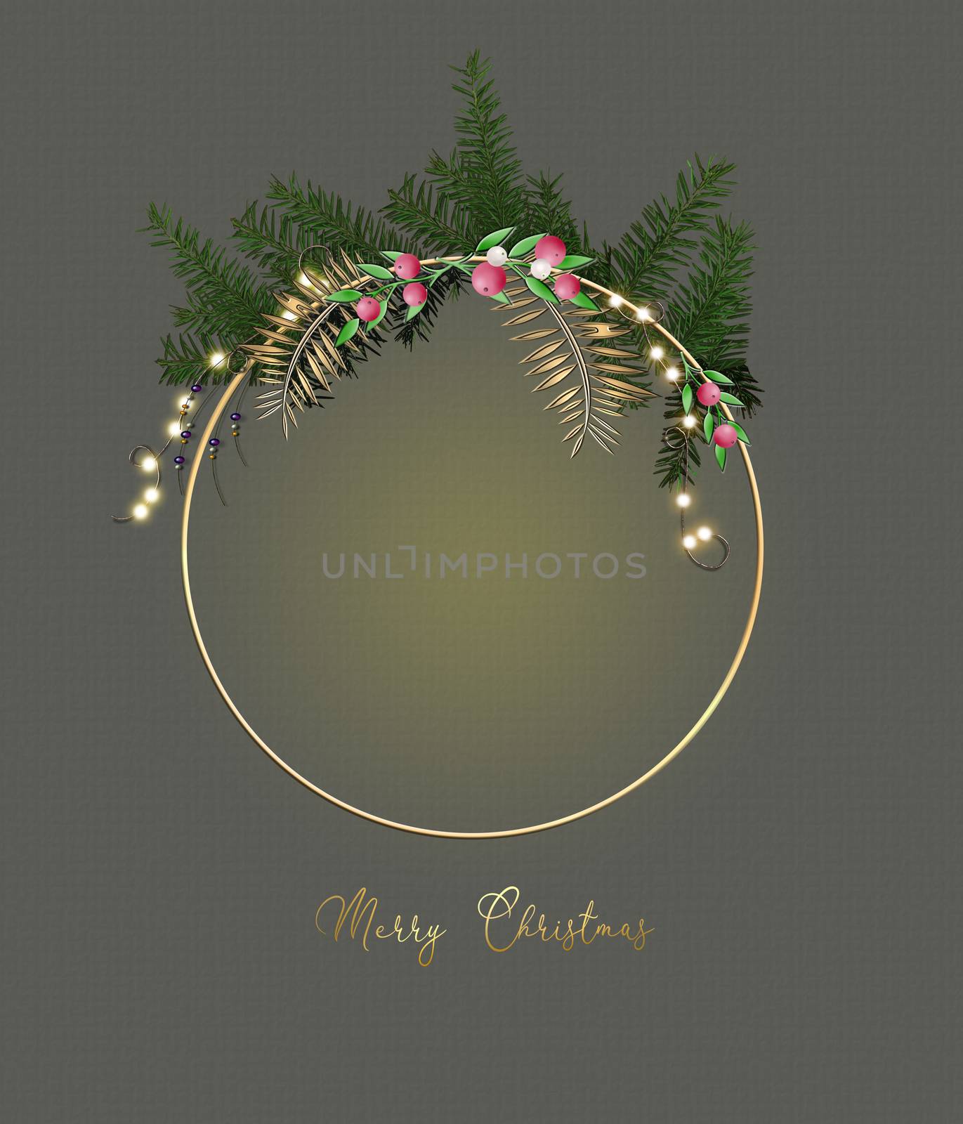 Christmas wreath, romantic design by NelliPolk