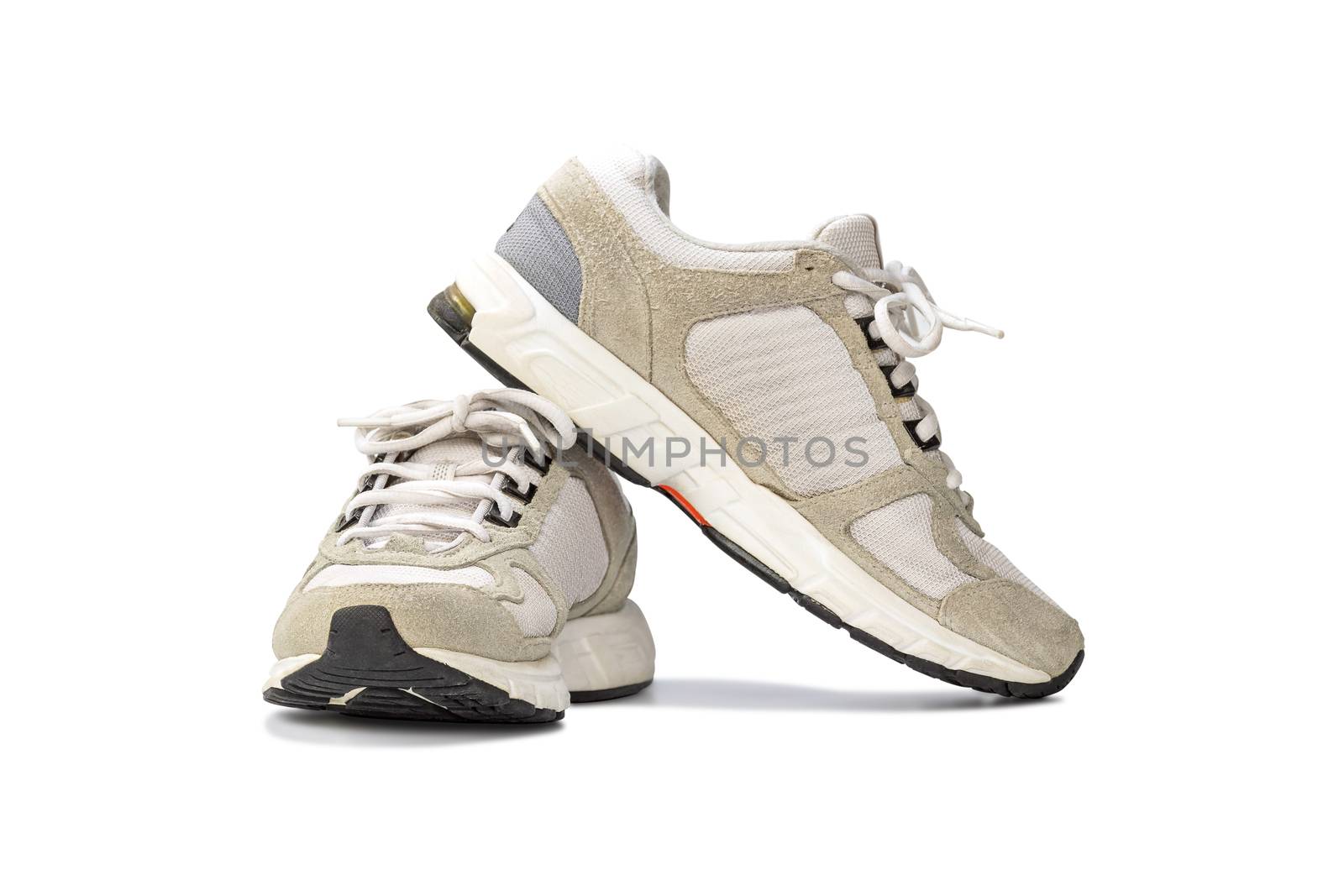 Fashion running sneaker shoes isolated on white background.