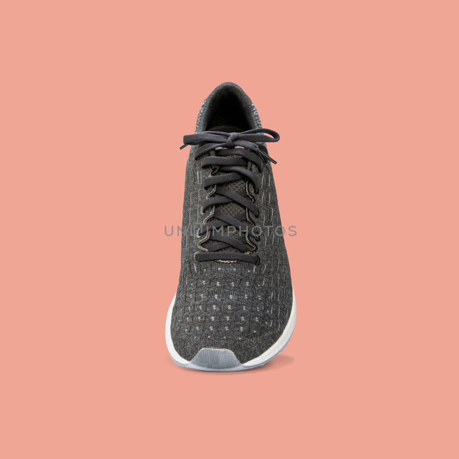 Fashion running sneaker shoes isolated on beautiful pastel color background, with clipping path.