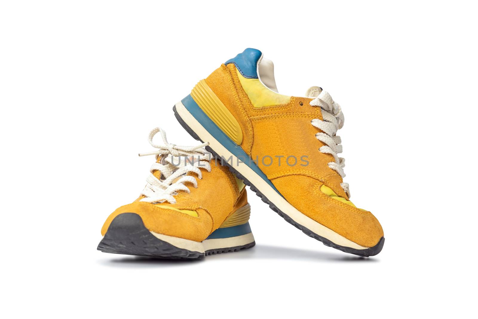 Fashion running sneaker shoes isolated on white background.