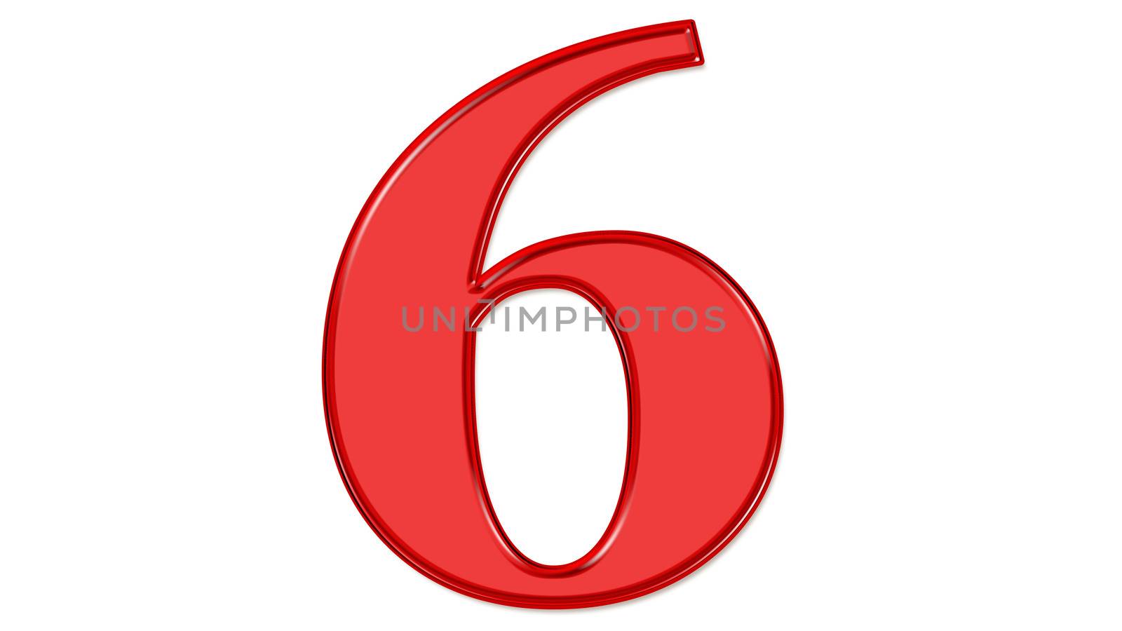 Glossy number on a white background with attractive typographic fonts. by Photochowk