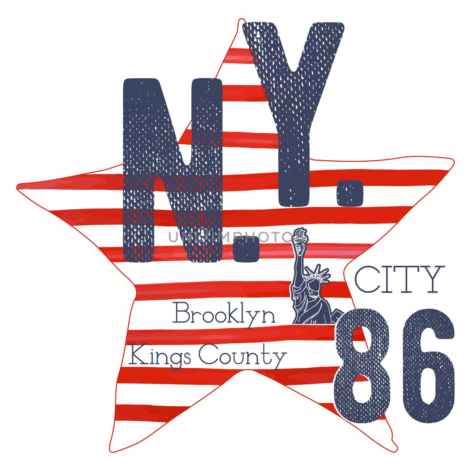 T-shirt typography design, NYC printing graphics, typographic vector illustration, New York graphic design for label or t-shirt print, Badge, Applique.