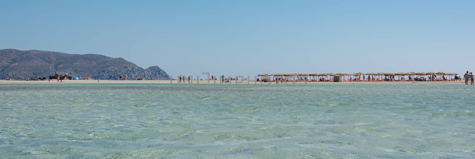 seascape. Beach by the sea in a mountainous area. Stock photo